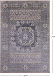 Geometric Persian Mamluk Hand Knotted Wool Rug - 10' 1" X 14' 1" - Golden Nile