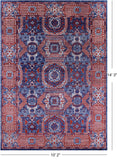 Geometric Persian Mamluk Hand Knotted Wool Rug - 10' 2" X 14' 3" - Golden Nile