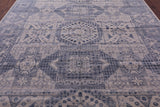 Ivory Geometric Persian Mamluk Hand Knotted Wool Rug - 9' 0" X 12' 3" - Golden Nile