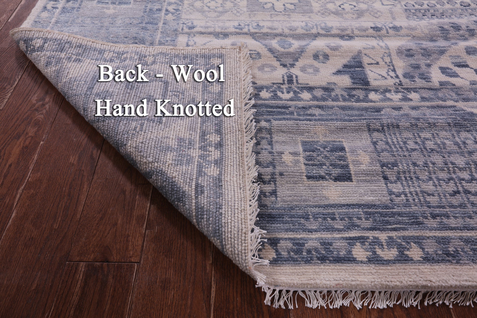 Ivory Geometric Persian Mamluk Hand Knotted Wool Rug - 9' 0" X 12' 3" - Golden Nile