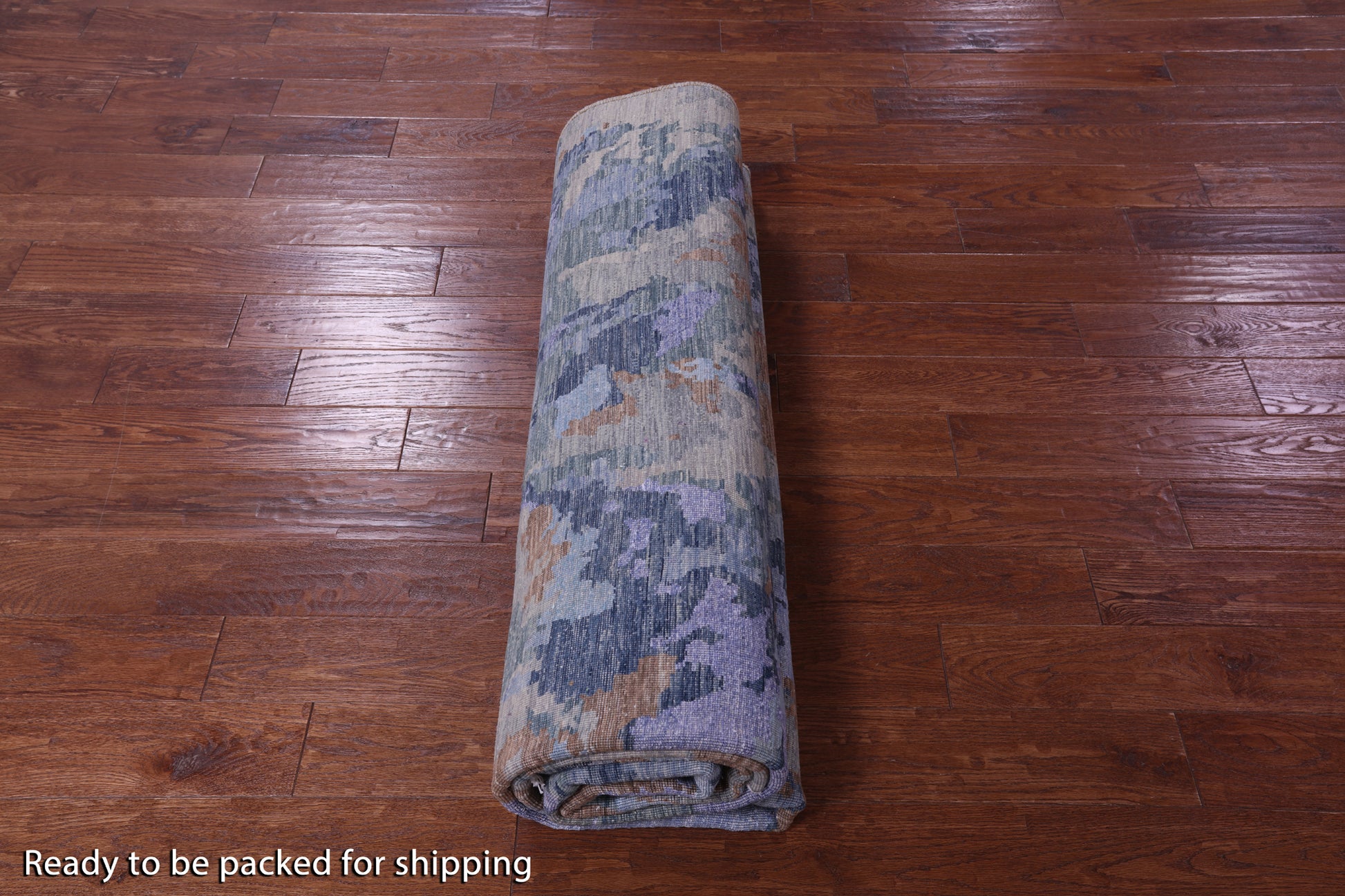 Modern Hand Knotted Wool & Silk Rug - 8' 0" X 10' 2" - Golden Nile