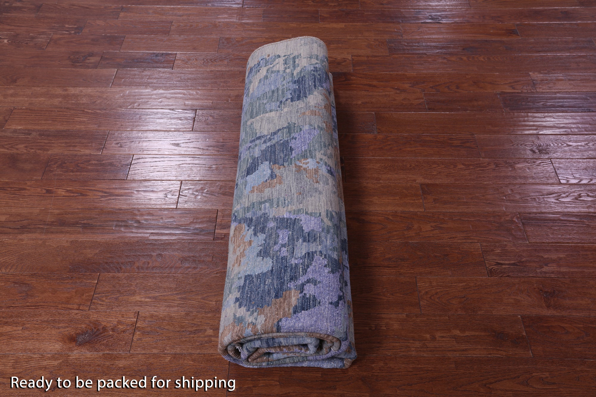 Modern Hand Knotted Wool & Silk Rug - 8' 0" X 10' 2" - Golden Nile