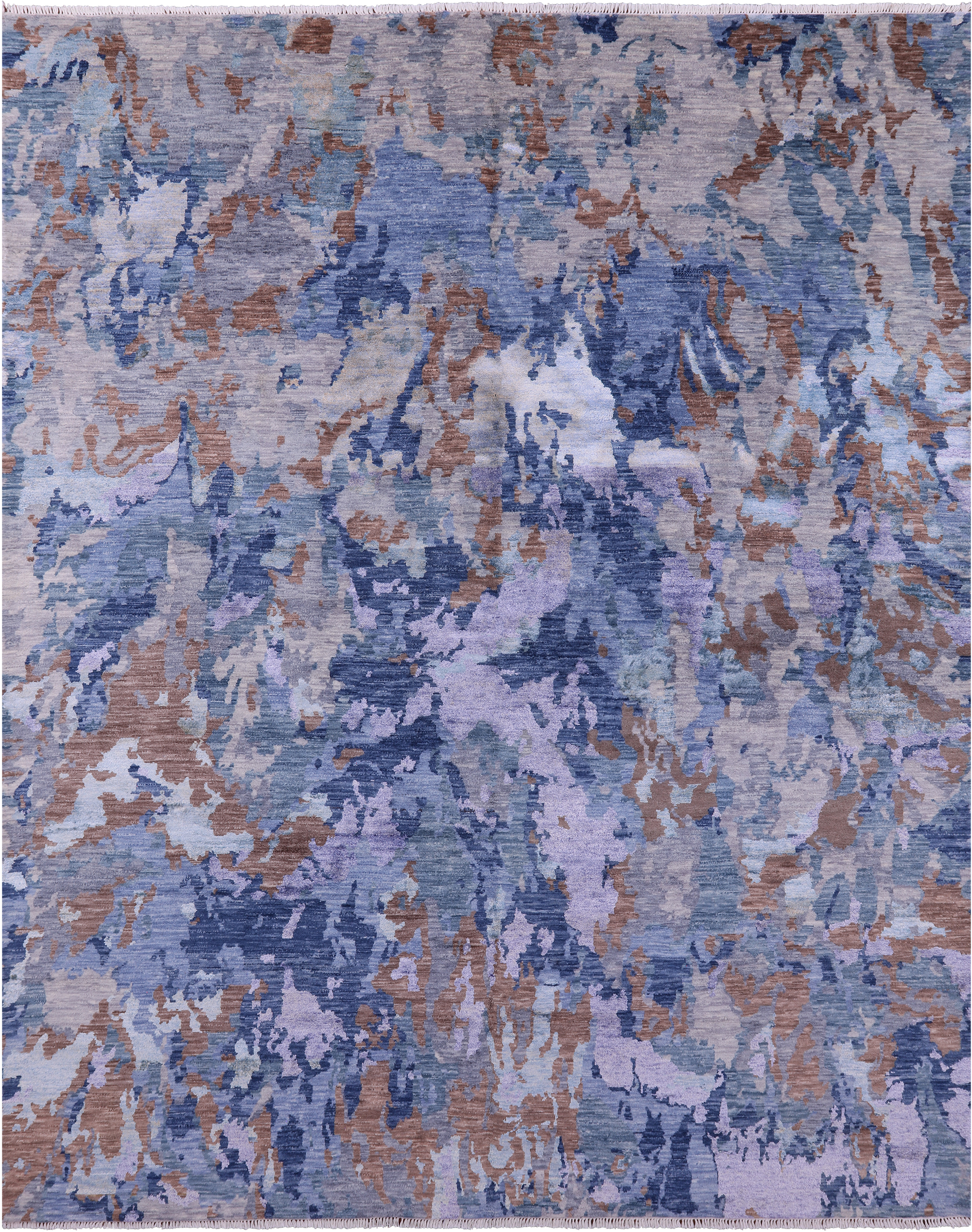 Modern Hand Knotted Wool & Silk Rug - 8' 0" X 10' 2" - Golden Nile