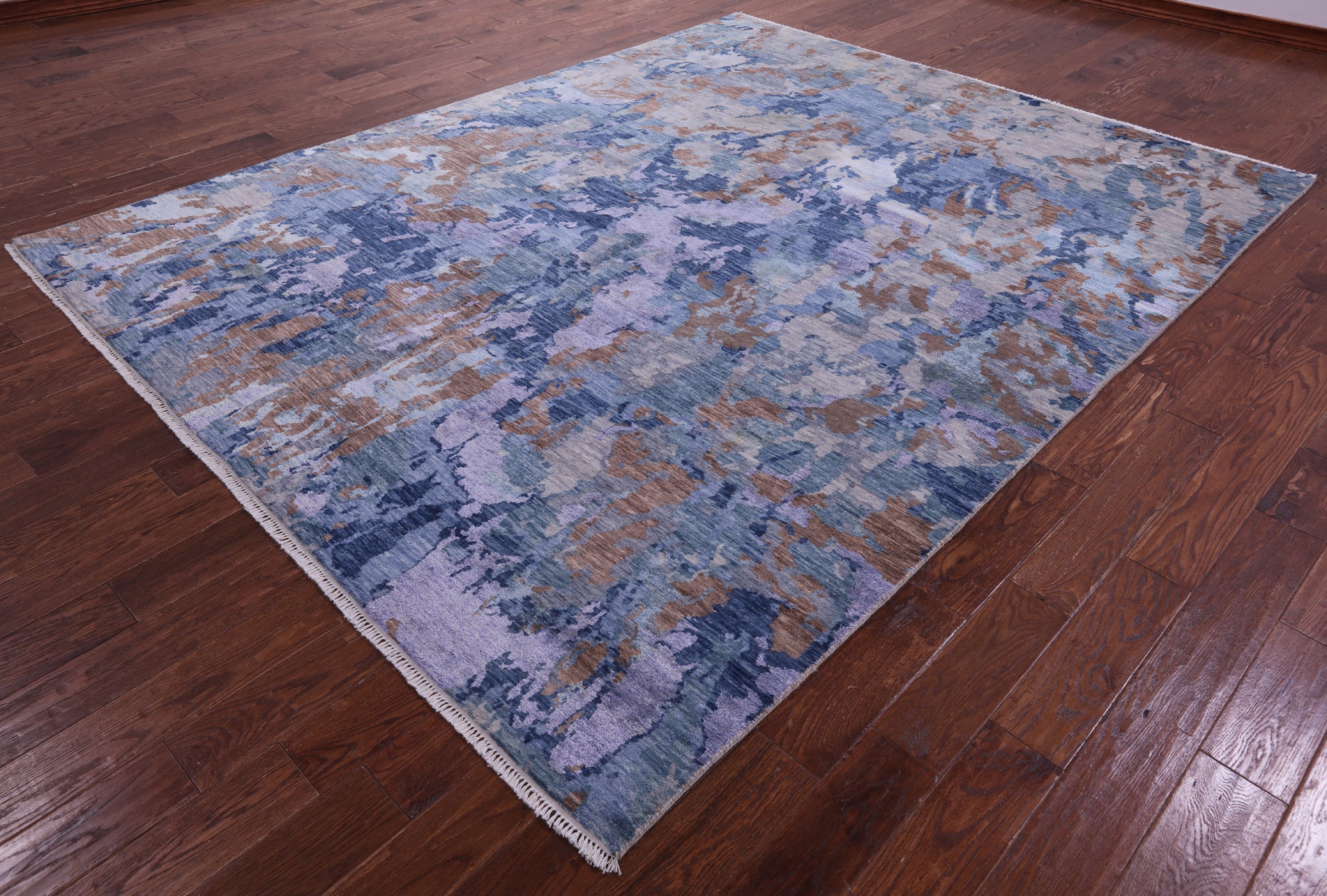 Modern Hand Knotted Wool & Silk Rug - 8' 0" X 10' 2" - Golden Nile