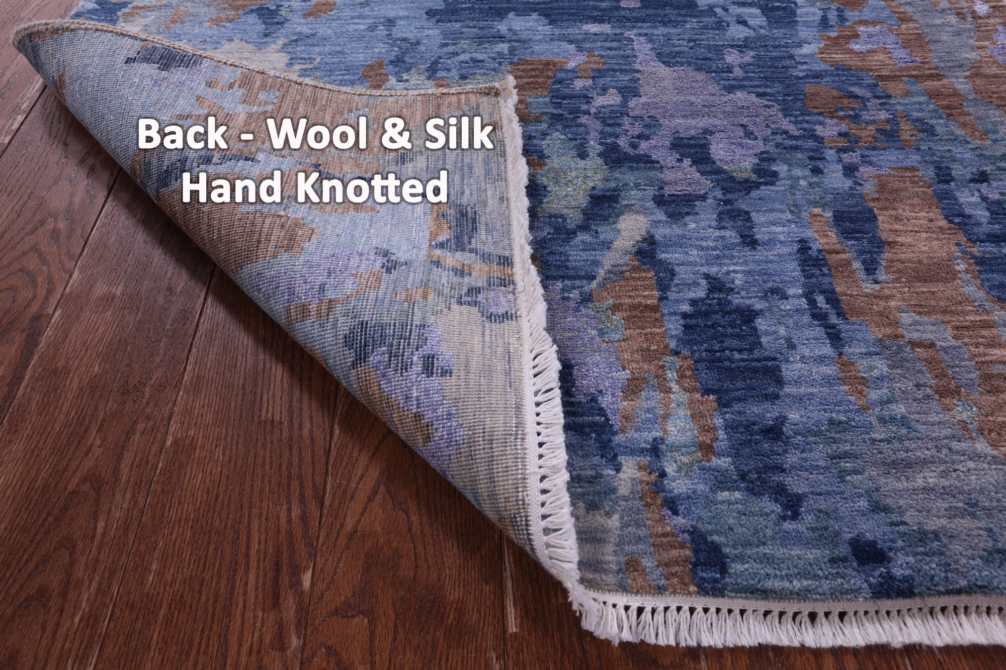 Modern Hand Knotted Wool & Silk Rug - 8' 0" X 10' 2" - Golden Nile