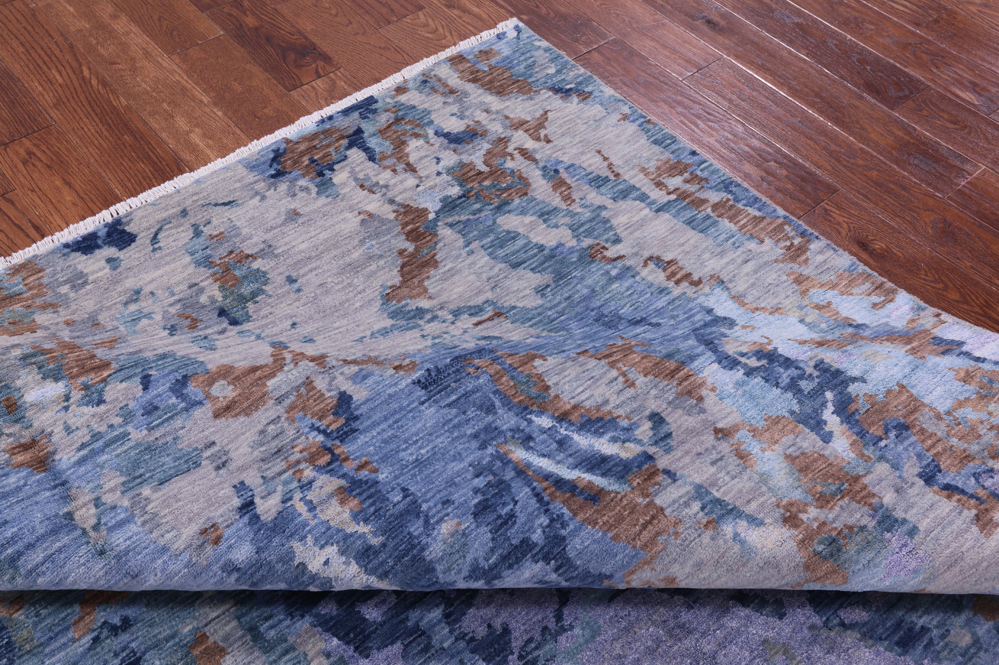 Modern Hand Knotted Wool & Silk Rug - 8' 0" X 10' 2" - Golden Nile