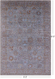 Grey Persian Hand Knotted Wool & Silk Rug - 6' 0" X 9' 0" - Golden Nile
