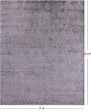 Grey Modern Handmade Wool & Silk Rug - 7' 11" X 9' 10" - Golden Nile