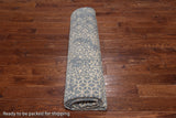 SUPER SALE Grey Abstract Modern Hand Knotted Wool & Silk Rug - 8' 2" X 10' 0"