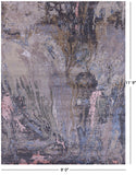 Contemporary Hand Knotted Wool & Silk Rug - 9' 0" X 11' 9" - Golden Nile