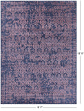 Blue Modern Hand Knotted Wool & Silk Rug - 9' 1" X 12' 5" - Golden Nile