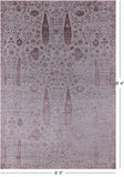 Grey Persian Ziegler Handmade Wool & Silk Rug - 6' 5" X 9' 4" - Golden Nile