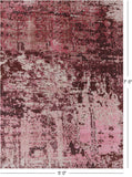 Modern Handmade Wool & Silk Rug - 5' 0" X 7' 0" - Golden Nile