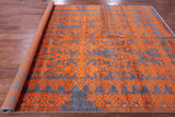 Grey Persian Handmade Wool & Silk Rug - 7' 11" X 10' 0" - Golden Nile
