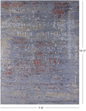 Modern Hand Knotted Wool & Silk Rug - 7' 9" X 10' 2" - Golden Nile