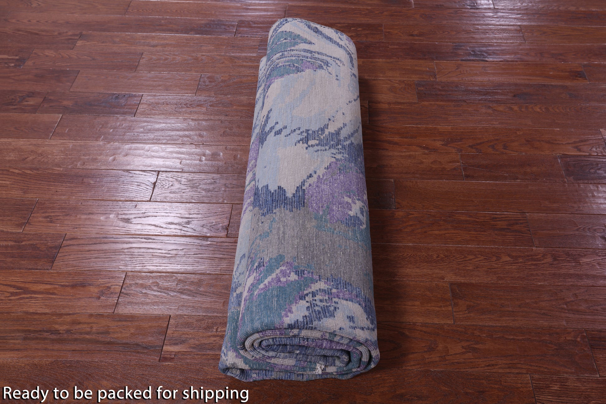 Contemporary Hand Knotted Wool & Silk Rug - 8' 1" X 9' 10" - Golden Nile