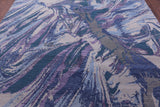 Contemporary Hand Knotted Wool & Silk Rug - 8' 1" X 9' 10" - Golden Nile