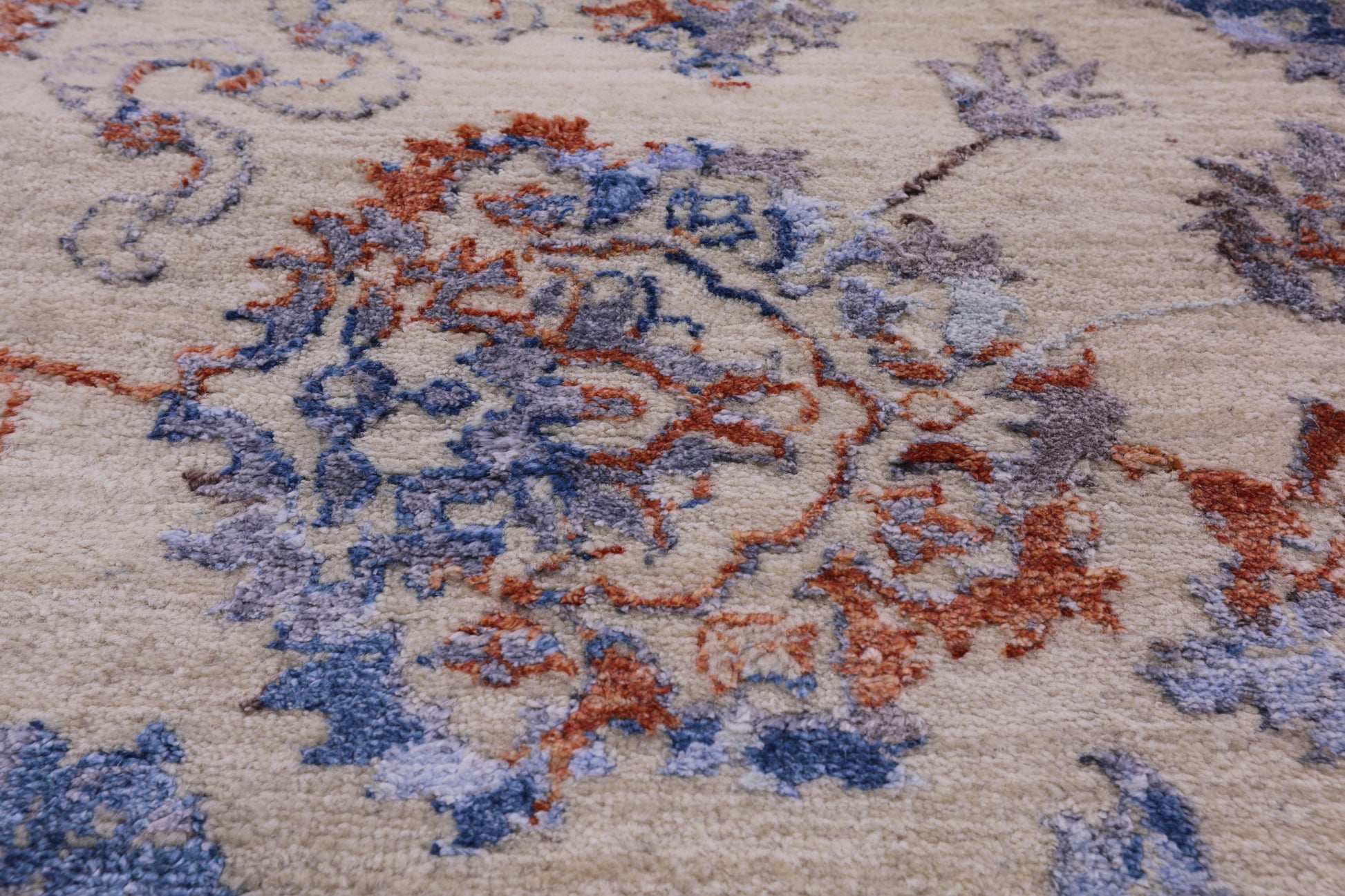 Modern Handmade Wool & Silk Rug - 8' 0" X 10' 6" - Golden Nile