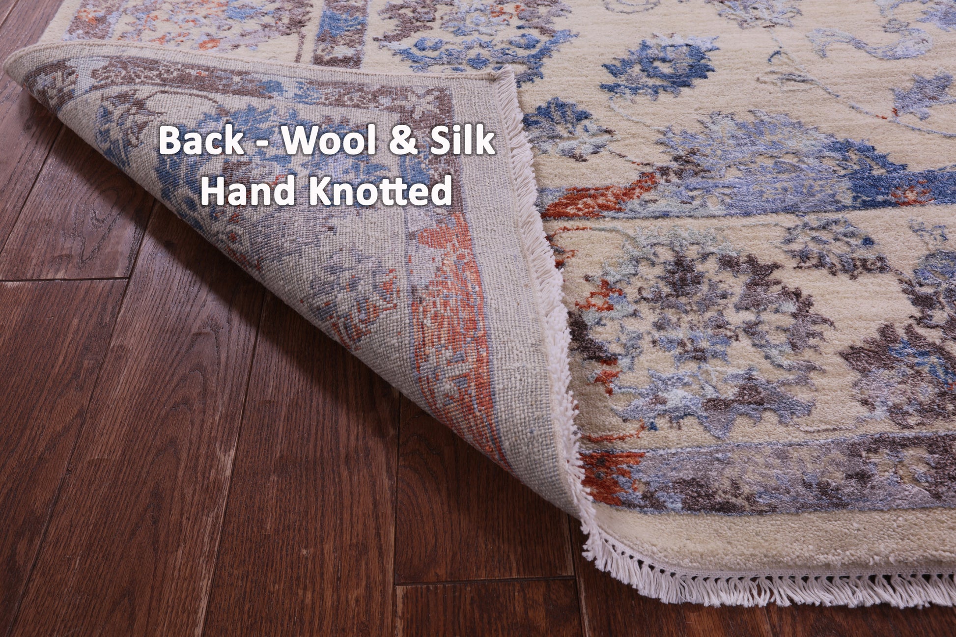 Modern Handmade Wool & Silk Rug - 8' 0" X 10' 6" - Golden Nile