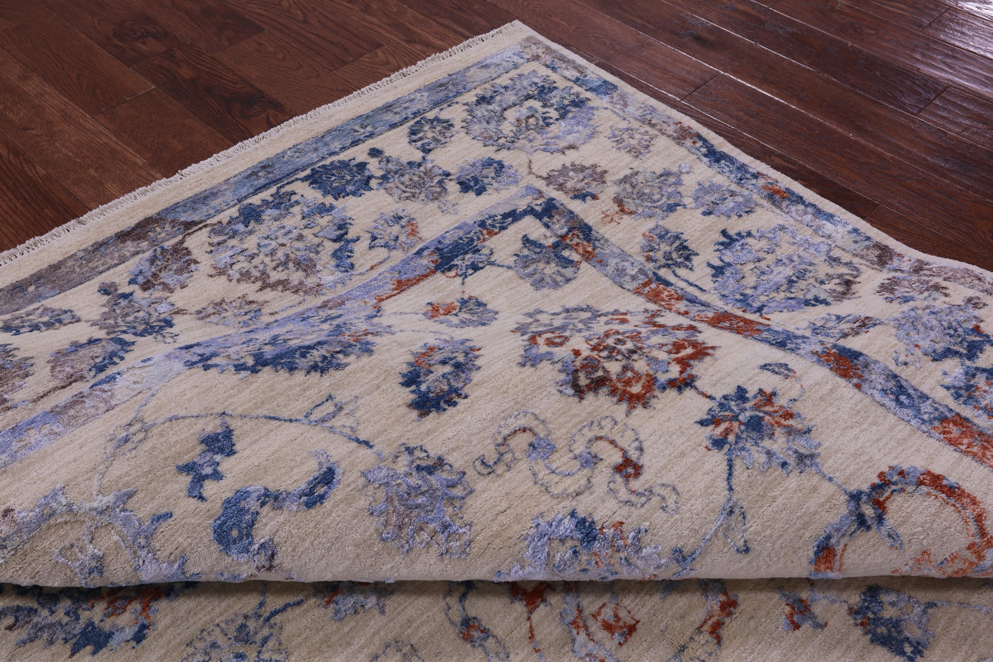 Modern Handmade Wool & Silk Rug - 8' 0" X 10' 6" - Golden Nile