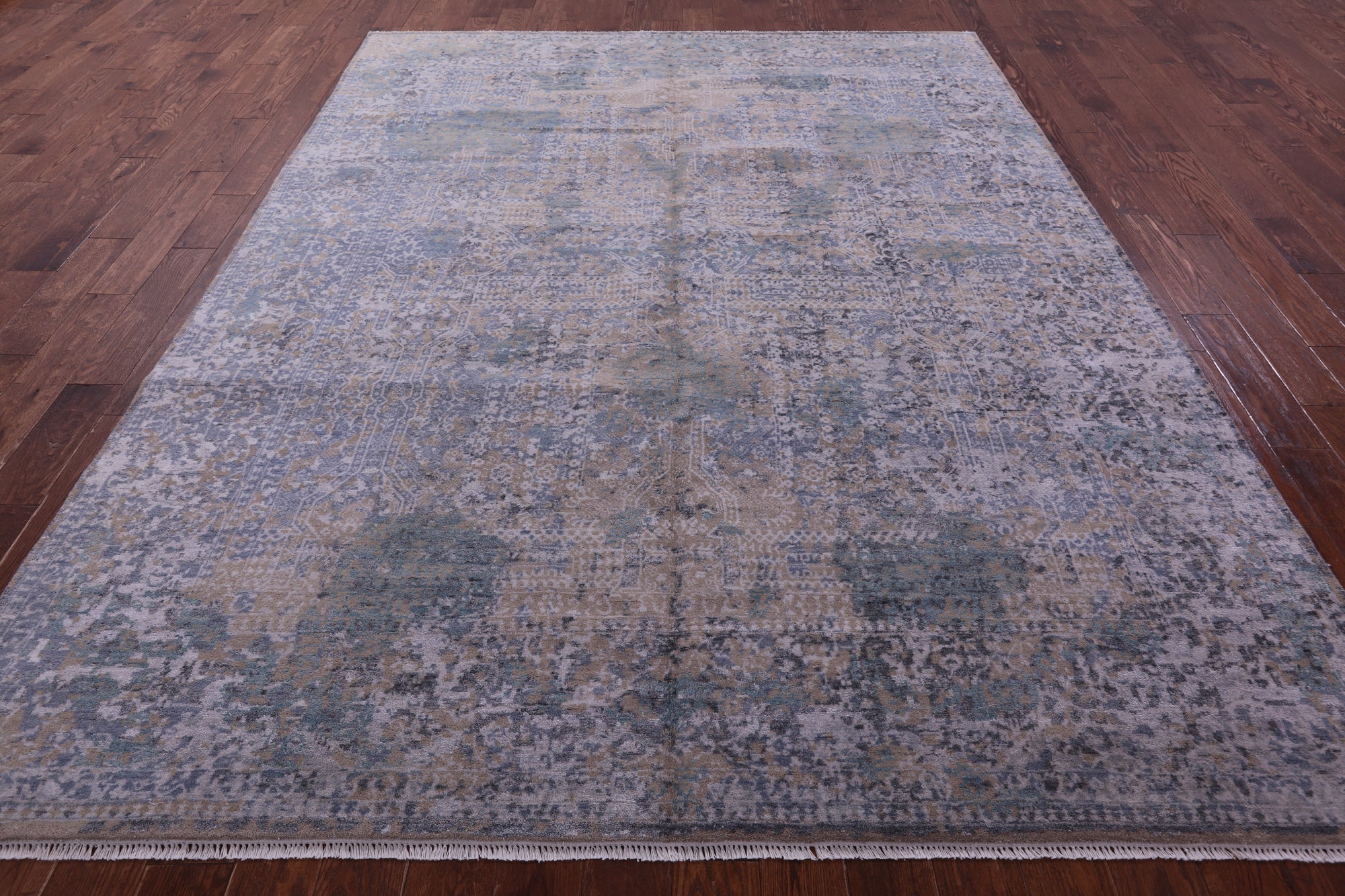 Modern Hand Knotted Wool & Silk Rug - 8' 1" X 10' 3" - Golden Nile