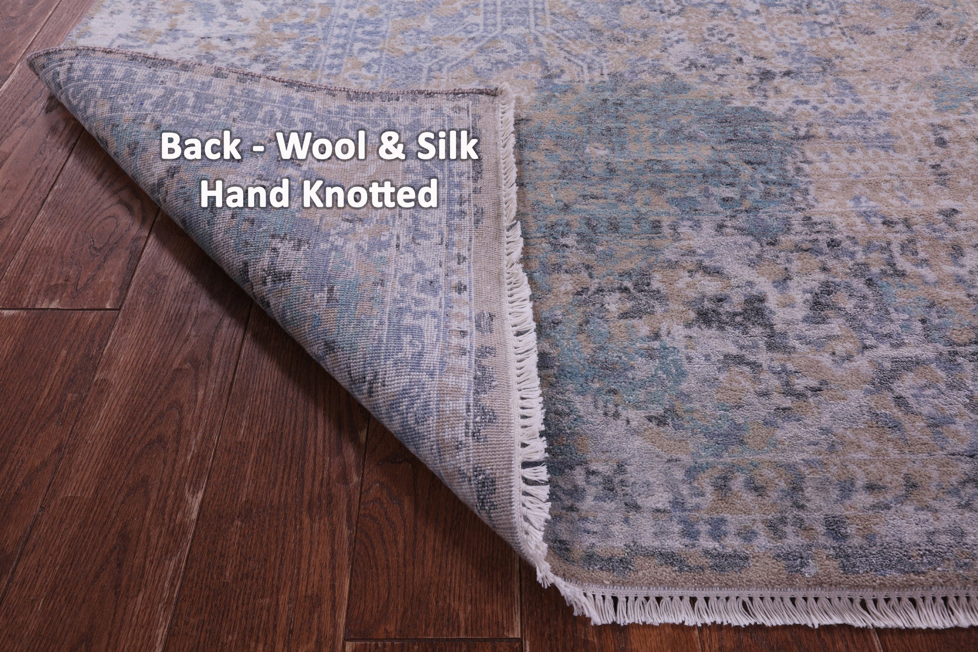 Modern Hand Knotted Wool & Silk Rug - 8' 1" X 10' 3" - Golden Nile