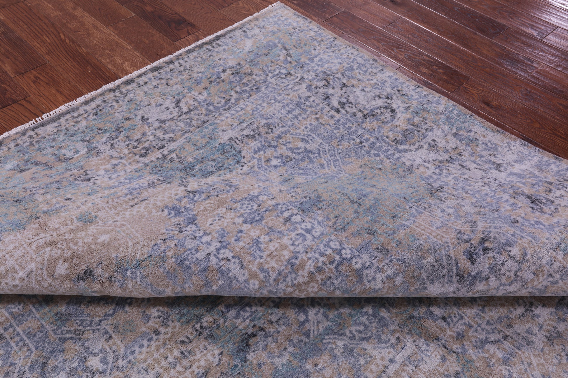 Modern Hand Knotted Wool & Silk Rug - 8' 1" X 10' 3" - Golden Nile