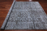 SUPER SALE Grey Modern Hand Knotted Wool & Silk Rug - 8' 0" X 10' 1"