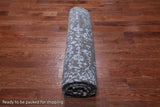 SUPER SALE Grey Modern Hand Knotted Wool & Silk Rug - 8' 0" X 10' 1"