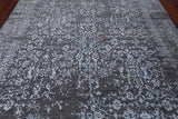 SUPER SALE Grey Modern Hand Knotted Wool & Silk Rug - 8' 0" X 10' 1"