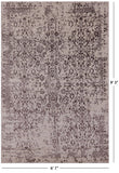 Ivory Modern Handmade Wool & Silk Rug - 6' 1" X 9' 3" - Golden Nile