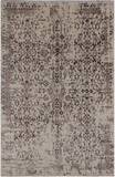 SUPER SALE Ivory Modern Handmade Wool & Silk Rug - 6' 1" X 9' 3"