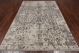 SUPER SALE Ivory Modern Handmade Wool & Silk Rug - 6' 1" X 9' 3"