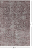 Grey Modern Handmade Wool & Silk Rug - 6' 0" X 9' 2"
