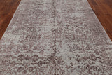 Grey Modern Handmade Wool & Silk Rug - 6' 0" X 9' 2"