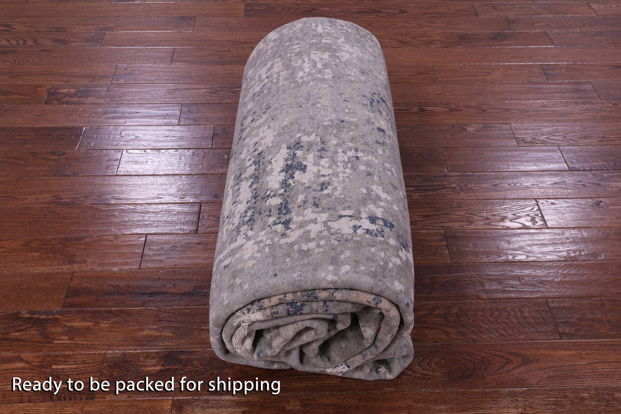 Contemporary Hand Knotted Wool & Silk Rug - 10' 0" X 14' 3" - Golden Nile