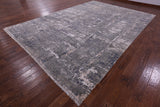 SUPER SALE Contemporary Hand Knotted Wool & Silk Rug - 10' 0" X 14' 3"