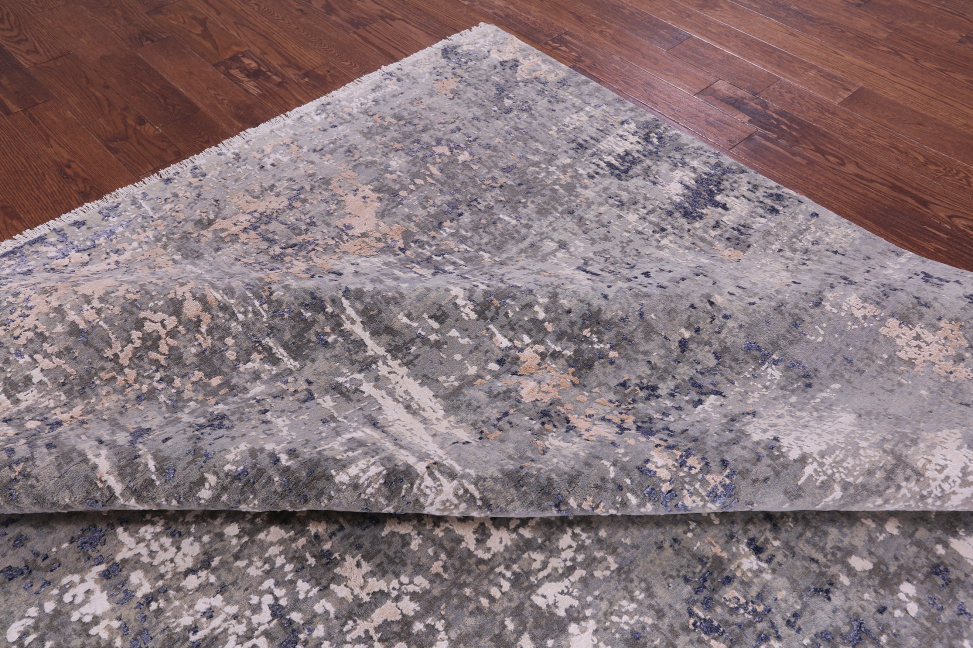 Contemporary Hand Knotted Wool & Silk Rug - 10' 0" X 14' 3" - Golden Nile