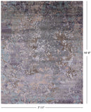 Contemporary Hand Knotted Wool & Silk Rug - 7' 11" X 10' 0" - Golden Nile