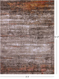 Modern Hand Knotted Wool & Silk Rug - 9' 0" X 12' 2" - Golden Nile