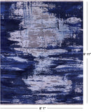SUPER SALE Modern Handmade Wool & Silk Rug - 8' 1" X 9' 11"