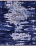 SUPER SALE Modern Handmade Wool & Silk Rug - 8' 1" X 9' 11"