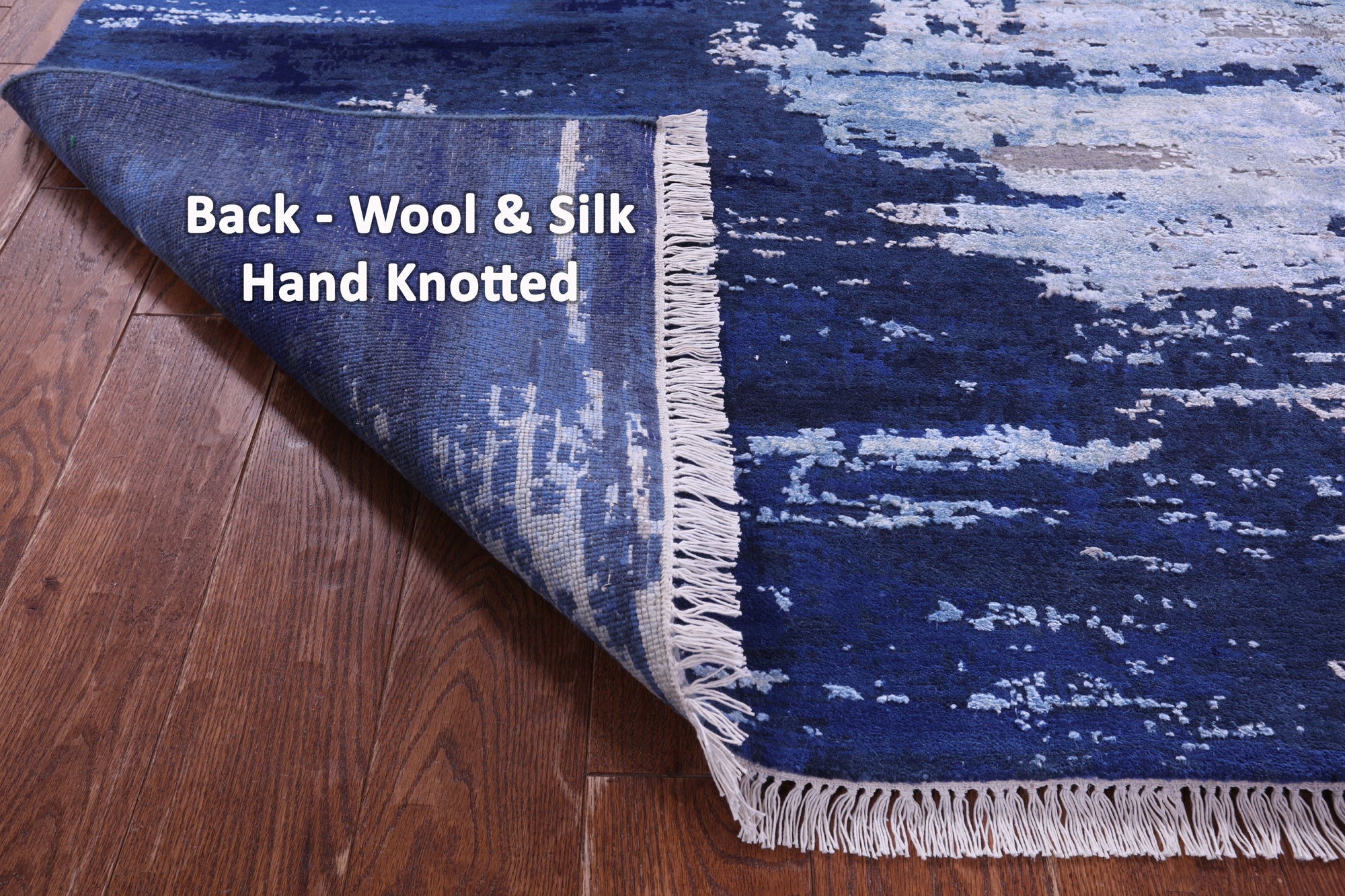 SUPER SALE Modern Handmade Wool & Silk Rug - 8' 1" X 9' 11"