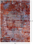 Contemporary Hand Knotted Wool & Silk Rug - 9' 6" X 13' 4" - Golden Nile