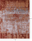 Modern Handmade Wool & Silk Rug - 7' 10" X 10' 1" - Golden Nile