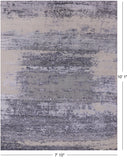 Contemporary Hand Knotted Wool & Silk Rug - 7' 10" X 10' 1" - Golden Nile