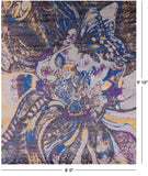 Contemporary Handmade Wool & Silk Butterfly Design Rug - 8' 0" X 9' 10" - Golden Nile