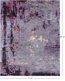 Modern Hand Knotted Wool & Silk Rug - 7' 11" X 10' 3" - Golden Nile