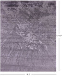 Modern Hand Knotted Wool & Silk Forest Trees Design Rug - 9' 2" X 11' 11" - Golden Nile