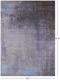 Modern Handmade Wool & Silk Rug - 9' 0" X 12' 2" - Golden Nile